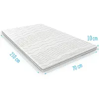 Droommatras Harde topdekmatras 70x210 dikte 10 cm