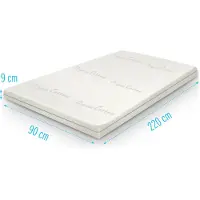 Droommatras Topper Organic Cotton Koudschuim 90x220 dikte 9 cm