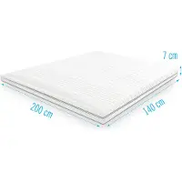 Droommatras Traagschuim NASA topdekmatras/topper 140x200 dikte 7 cm