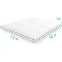 Droommatras Traagschuim NASA topdekmatras/topper 160x200 dikte 7 cm