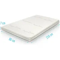 Droommatras Topper Organic Cotton traagschuim 80x210 dikte 7 cm