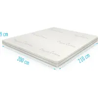 Droommatras Topper Organic Cotton Koudschuim 200x210 dikte 9 cm