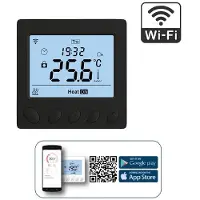 Grand Meyer Programmeertbare Wi-Fi thermostaat W390, 16A, 230 V, Zwart