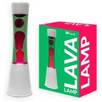 Fisura Lavalamp Wit Met Groene Vloeistof En Roze Lava van