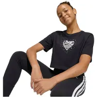 Adidas T-shirt Korte Mouw EVERYDAY GLAM CROPPED GRAPHIC T-SHIRT JUNIOR kind 13 / 14 jaar