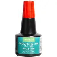 Q-CONNECT stempelinkt | flesje van 28 ml | rood