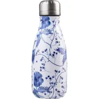 Gusta Isoleerfles Tokyo | Thermosfles | Small - Klein | Lichtblauw - Wit | Bloemenprint | 260 ml