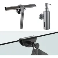 FortiFura accessoireset - glaswisser - zeepdispenser - handdoekhaak - gunmetal geborsteld (antraciet) SW1211591/SW1111571/SW1152338