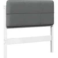 vidaXL Gestoffeerd hoofdbord met hoofdeinde Wit en Lichtgrijs 90 cm