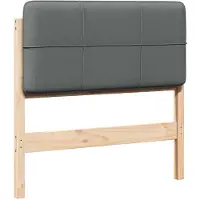 vidaXL Gestoffeerd hoofdbord met hoofdeinde Bruin en Lichtgrijs 80 cm