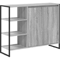 vidaXL Bijzetkast Grijs Sonoma 96,5 x 30 x 75 cm Bewerkt hout