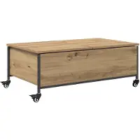 vidaXL Salontafel Artisan Eiken 91 x 55 x 32 cm Bewerkt hout