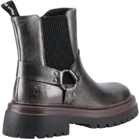 Hush puppies Raye Leren Dames Pewter Plat Chelsea Laarzen