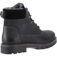 Hush puppies Pier Leren Zwarte Enkellaarzen Voor Heren