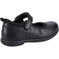 Hush puppies Bianca SNR Meisjes Zwart Leren Schoenen