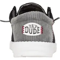 HeyDude Wally Funk Corduroy Textiel Herenschoenen Zwart
