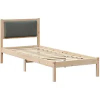 vidaXL Bedframe Donkergrijs 80 x 200 cm Massief grenenhout