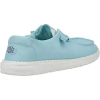 HeyDude Wendy Canvas 100% Katoenen Turquoise Instappers Voor Dames