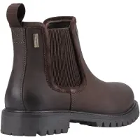 Hunter Canna Dealer Boot Leren Damesschoenen Bruine Platte Chelsea Laarzen