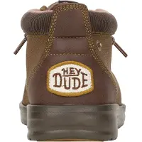 HeyDude Wally Mid GripR Canvas herenlaars donkerbruin