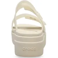 Crocs Brooklyn Buckle Low Wedge Dames Sandstone Sandalen
