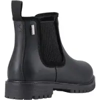 Hunter Canna Dealer Boot Leren Dames Zwarte Platte Chelsea Laarzen