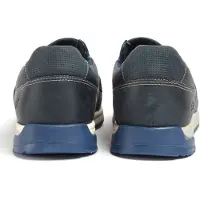 POD Sean Leren Heren Marineblauwe Bootsschoenen