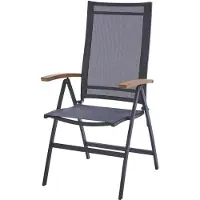 Diamond Garden Valencia hoge rugleuning roestvrij staal Sunproof sling 2 stuks