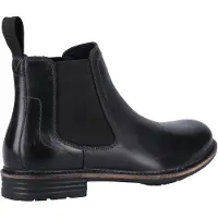 Hush puppies Justin Chelsea Leren Herenlaarzen Zwart