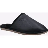 Hush puppies Coady Suède Heren Zwarte Pantoffels