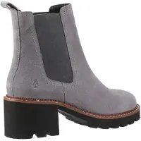Hush puppies Gaia Leren Dames Grijze Chelsea Laarzen Met Hak