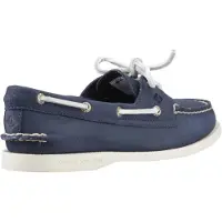 Sperry Authentic 2 Eye Dames Bootschoenen Van Leer In Marineblauw
