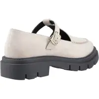 Hush puppies Nella T-Bar Suède Dames Crème Schoenen