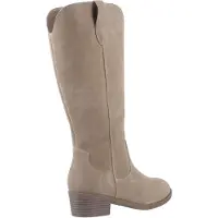 Hush puppies Isabella Dames Suède Taupe Kniehoge Laarzen Met Hak