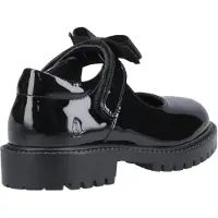 Hush puppies Astrid Bow Meisjes Zwart Leren Schoenen