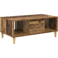 vidaXL Salontafel Oud Hout 90 x 50 x 26.5 cm Bewerkt hout