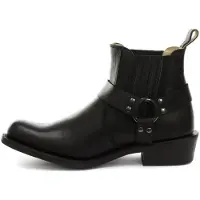 Grinders Unisex zwarte westerse leren laarzen-Renegade Lo