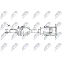 NTY NPW-TY-266 Aandrijfas
