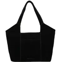 Hide & Stitches Suede Shoulderbag black