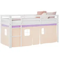 Homestyle4u Hoogslaper- kinderen - 90x200 cm - Roze/Abrikoos