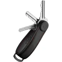 OrbitKey 2.0 Leather Key Holder Crazy Horse Obsidian Black