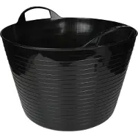 Benson Flexibele opbergmand - 22 liter - zwart - met draaghengsels - veelzijdig gebruik