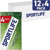 Sportlife Kauwgom peppermint - frisse suikervrije kauwgom - 12x(4x18g)