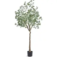 Vevor Eucalyptus Kunstmatige 80x80x181cm Kunstplant PE Kunstplanten Nep Plastic Planten in Pot Kunstbloem Geurloos Waterdicht voor Decoratie van Slaapkamer Studeerkamer Woonkamer