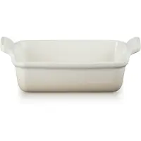 Le Creuset Ovenschaal 19 cm - 1,1 L - Aardewerk - Meringue - Rechthoek
