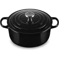 Le Creuset Signature Pot Rond 26 Cm - Bloempotten Geëmailleerd Gietijzer Black - 21177261402430