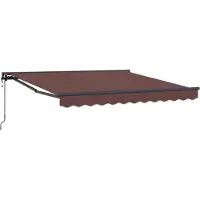 vidaXL Zonnescherm Frame Bruin 300 x 250 cm Polyester met PU-coating