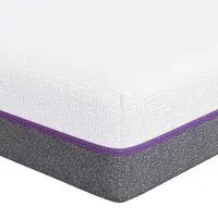 vidaXL Traagschuimmatras Medium 200 x 200 cm Wit en Grijs