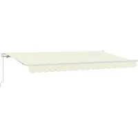 vidaXL Uitschuifbare luifel Crème 400 x 200 cm Stof