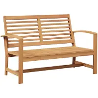 vidaXL Bank Bruin 110 x 65 x 76,5 cm Massief Teakhout